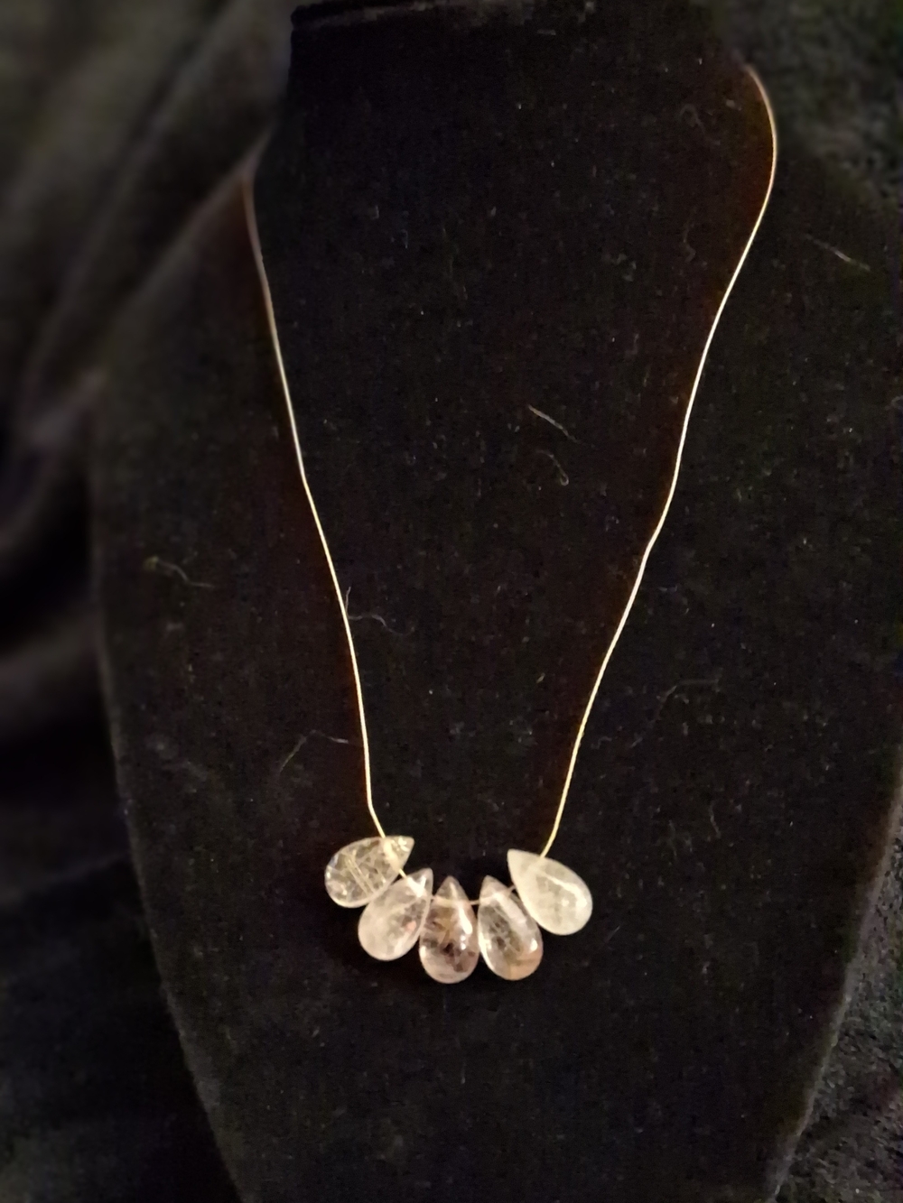 Elegant Clear Teardrop Pendant Necklace - Women's Jewelry